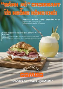 SMOKED GOOSE BREAST CROISSANT- Bánh croissant ức ngỗng xông khói